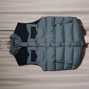 DECIBEL Puffer Vest Grey with Black size Large